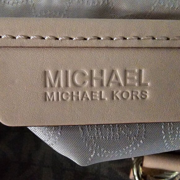 Michael Khors Grayson Monogram Leather Trim Handbag EUC - Picture 13 of 17